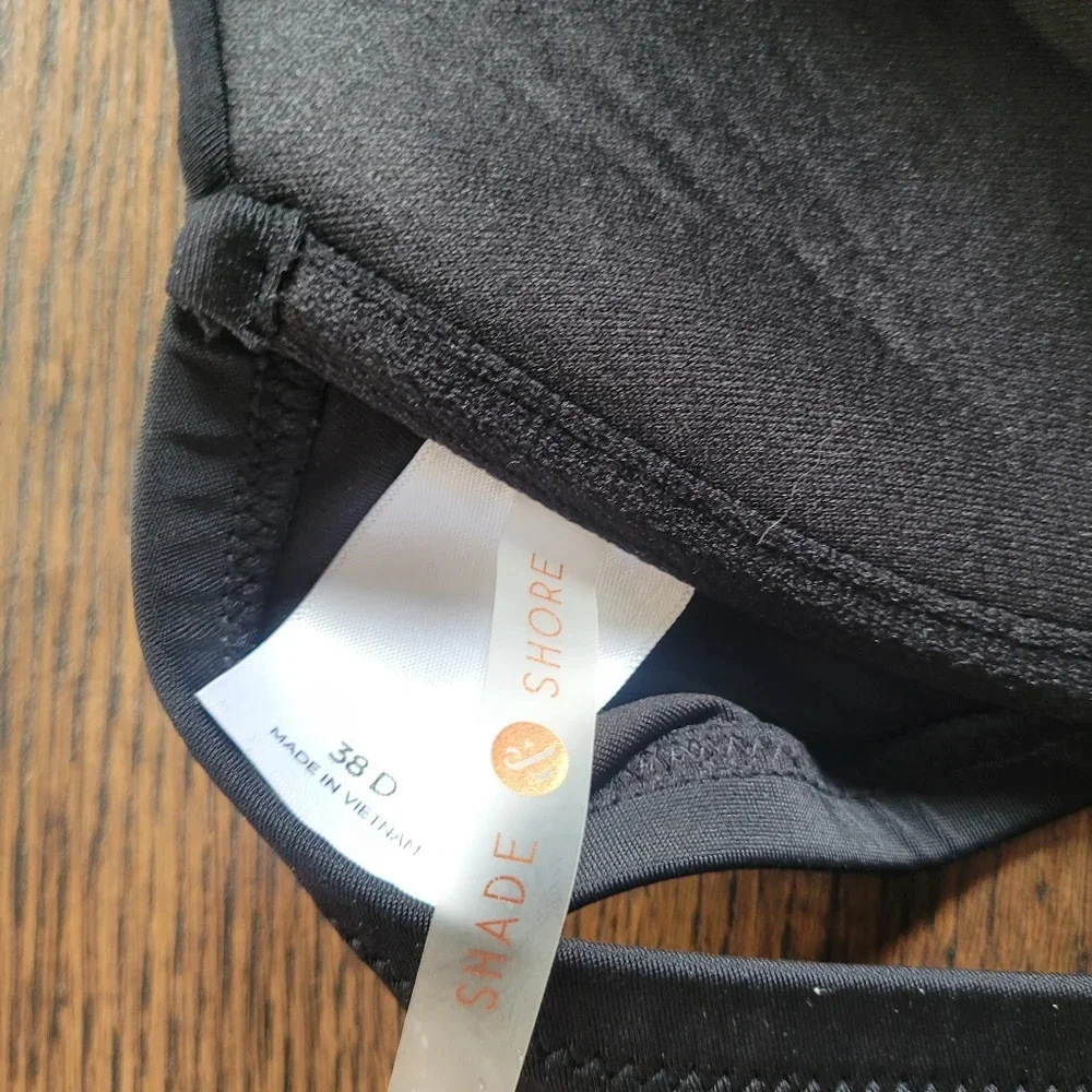 Shade & Shore Black Halter Bikini Top Size Women's 38D